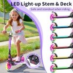 BELEEV V8 Light-Up Folding Scooter for Kids & Adults