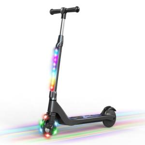Kids Adjustable Height Electric Scooter with Lights