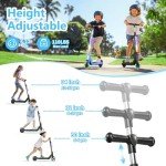 Kids Adjustable Height Electric Scooter with Lights