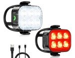 Ultra-Thin Rechargeable Bike Lights Set - 4+6 Modes