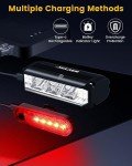 9000 Lumen USB Rechargeable Bike Light Set