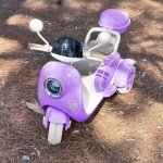 Purple 12V Kids Electric Motorcycle with Bluetooth