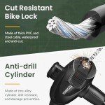 Titanker Spiral Bike Lock with Mounting Bracket