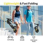 500W Electric Scooter, 19 MPH, Foldable Commuter