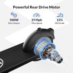 500W Electric Scooter, 19 MPH, Foldable Commuter