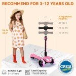 Pink 24V Kids Electric Scooter with 3 Wheels