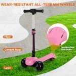 Pink 24V Kids Electric Scooter with 3 Wheels
