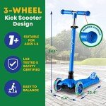 Lifemaster Kids 3-Wheel Scooter with LED Lights