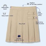 Burgundy Pleated Scooter Skirt for Girls
