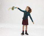 Burgundy Pleated Scooter Skirt for Girls