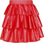 Red Sparkle Dance Scooter Skirt for Girls