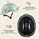 Retrospec Remi Kids Helmet, Matte Matcha Bloom