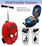 Spider-Man 18" Kid's Ride-On Scooter Suitcase
