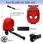 Spider-Man 18" Kid's Ride-On Scooter Suitcase