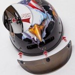 Patriotic Eagle Half Face Helmet for Scooters