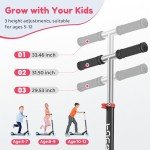 TONBUX Kids Kick Scooter with Light Up Features