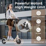 Commugo Adult Electric Scooter, 19 MPH, 17-Mile Range