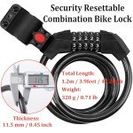 5-Digit Keyless Coiled Security Cable Lock