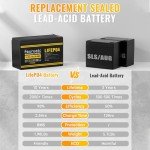 2 Pack 12V 7Ah Lithium Iron Batteries for Scooters