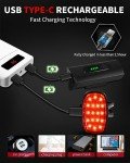 USB Rechargeable Bicycle Light Kit with 2 LED Lamps