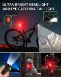 USB Rechargeable Bicycle Light Kit with 2 LED Lamps