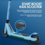 Kids Electric Scooter with Rainbow Lights & Adjustable Height