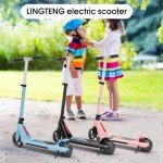 Kids Electric Scooter with Rainbow Lights & Adjustable Height