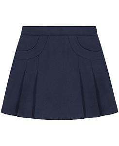 Nautica Girls' Navy Pleated Scooter with Pockets