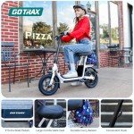 Gotrax A5 Electric Scooter with Seat - White