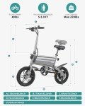 Gotrax Nano 14" Folding Electric Bike - Gray