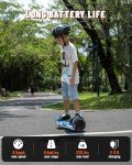 SIMATE LED Wheel Scooter with Bluetooth Speakers