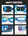 SIMATE LED Wheel Scooter with Bluetooth Speakers
