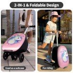 Foldable 2-in-1 Scooter Suitcase for Kids