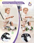 KRIDDO Kids 5-in-1 Folding Scooter with Lights