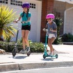 Mongoose Trace 180 Kick Scooter for Youth Adult Boys and Girls, Lightweight, Quick-Release & Easy Folding Scooter, With 180mm Wheels, Kickstand, Grey/Red
