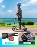 Gyroor Kids Electric Scooter with 180W Motor & LED Visible Display, Colorful Lights, Adjustable Speed and Height, 10 Mph & 10 Miles Range Electric Scooter, Electric Scooter for Kids Ages 8-12