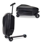 2-in-1 Folding Kids' Scooter Luggage - Black
