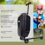 2-in-1 Folding Kids' Scooter Luggage - Black