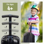 2-in-1 Folding Kids' Scooter Luggage - Black