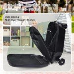 2-in-1 Folding Kids' Scooter Luggage - Black