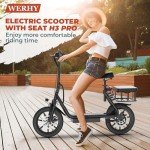 WERHY H3PRO Foldable Electric Scooter with Seat
