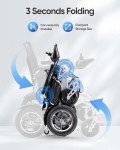 Foldable Electric Wheelchair - 25 Miles Range