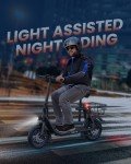 Gyroor Foldable Electric Scooter with Seat, 20-Mile Range