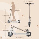 Commugo Adult Electric Scooter, 19 MPH, 17-Mile Range