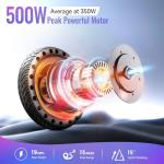 TST 500W Foldable Electric Scooter, 19 MPH Speed