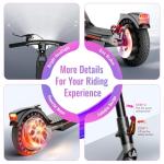 TST 500W Foldable Electric Scooter, 19 MPH Speed