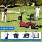 Foldable 4-Wheel Electric Scooter for Seniors