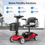 Foldable 4-Wheel Electric Scooter for Seniors