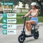 Gotrax A5 Electric Scooter with Seat (Black)