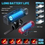 APECYC 1200 Lumen Rechargeable Bike Lights Set